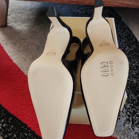 Michael Kors Black Patent Slingback Heels - Picture 7 of 7